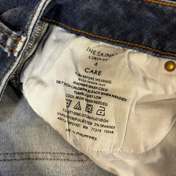 Ann Taylor Womens‎ Size 4 Pockets Skinny Ankle Curvy Fit Denim Blue Jeans - Picture 6 of 7